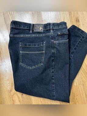 Duke Haband Jeans Men's 38x24” Black Cotton Denim Straight Leg Relaxed Workwear